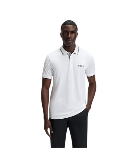 Polo Motif/style Logo Brodé Join Paddy Homme Blanc Boss