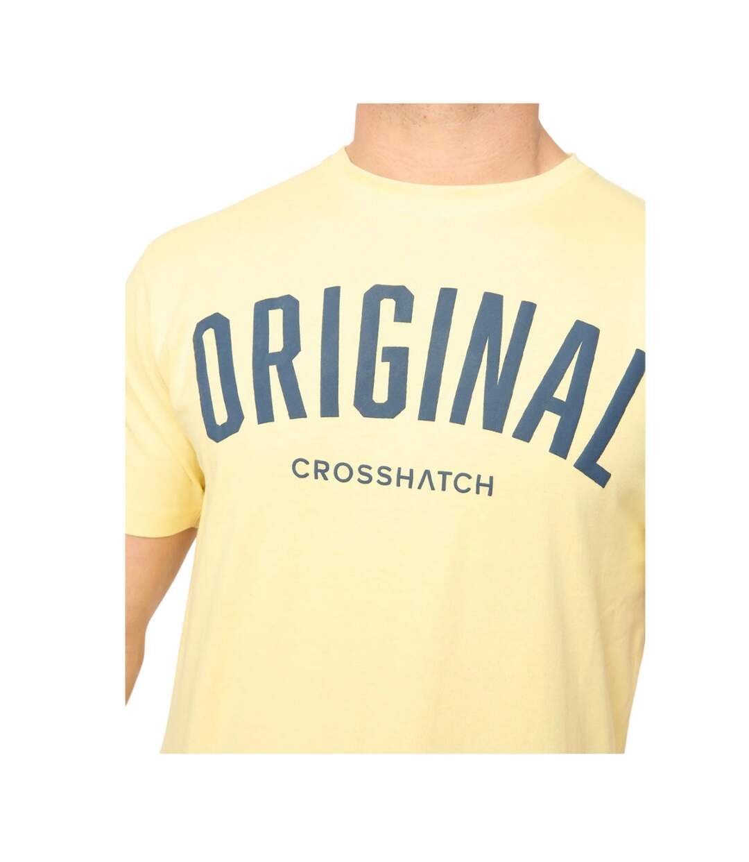 Mens Kensby T-shirt Yellow Crosshatch-4