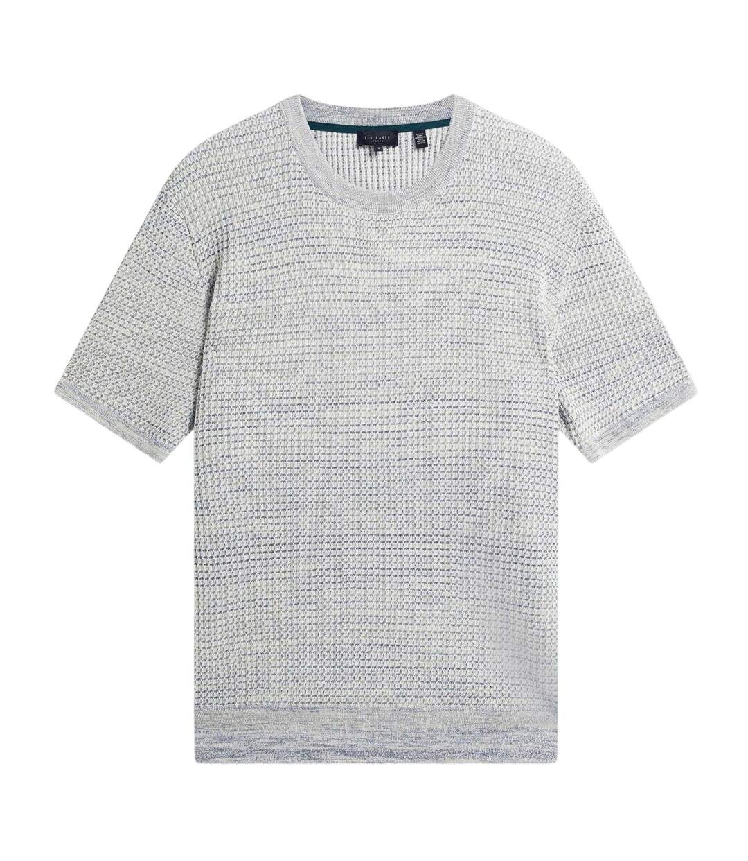 T-shirt Motif/style Texturé Homme Blanc Bleu Ted Baker-2
