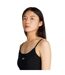 Womens/ladies Script Cotton Blend Spaghetti Strap Slim Vest Top Black Tommy Jeans-4