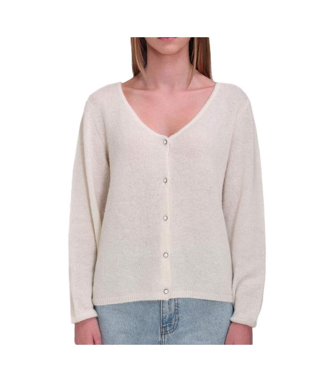 Gilet écru femme teddy smith pepito - s-1