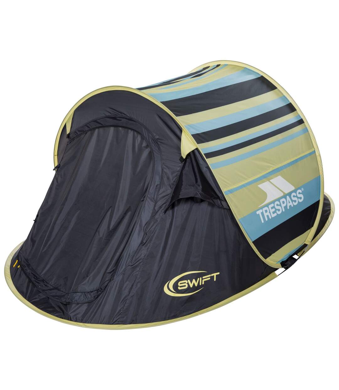 Swift 2 patterned pop-up tent one size lemongrass stripe Trespass-1