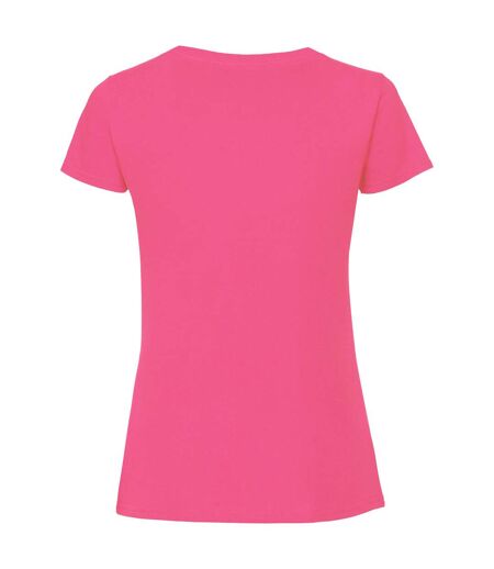 T-shirt ajusté femmes fuchsia Fruit of the Loom