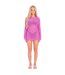 Robe Courte Motif/style Crochet Femme Rose Missy Empire-2