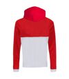Awdis Mens Retro Zoodie / Hooded Sweatshirt / Hoodie (Fire Red/Arctic White)