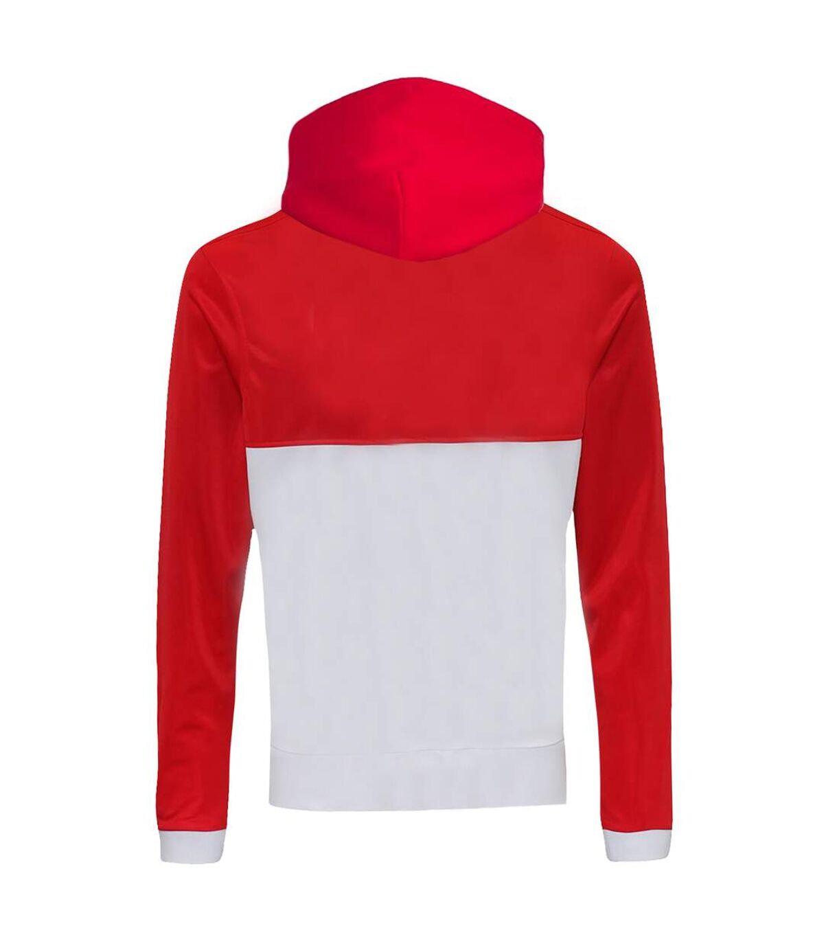 Awdis Mens Retro Zoodie / Hooded Sweatshirt / Hoodie (Fire Red/Arctic White)