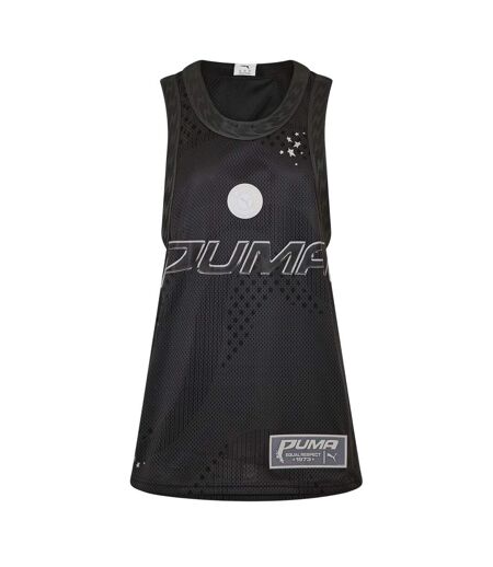 Womens/ladies Mesh Performance Basketball Jersey  Black Puma