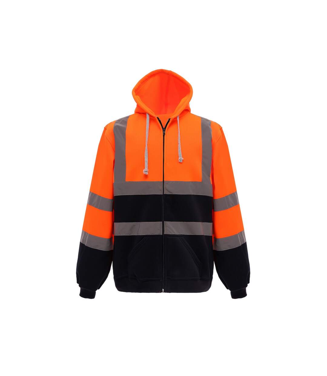 Yoko Sweat à capuche zippé de sécurité Hi-Vis pour hommes (Orange/Marine) - UTPC7238-1