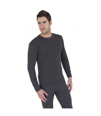 Mens Thermal Underwear Long Sleeve T Shirt Top (British Made) (Charcoal) - UTTHERM12