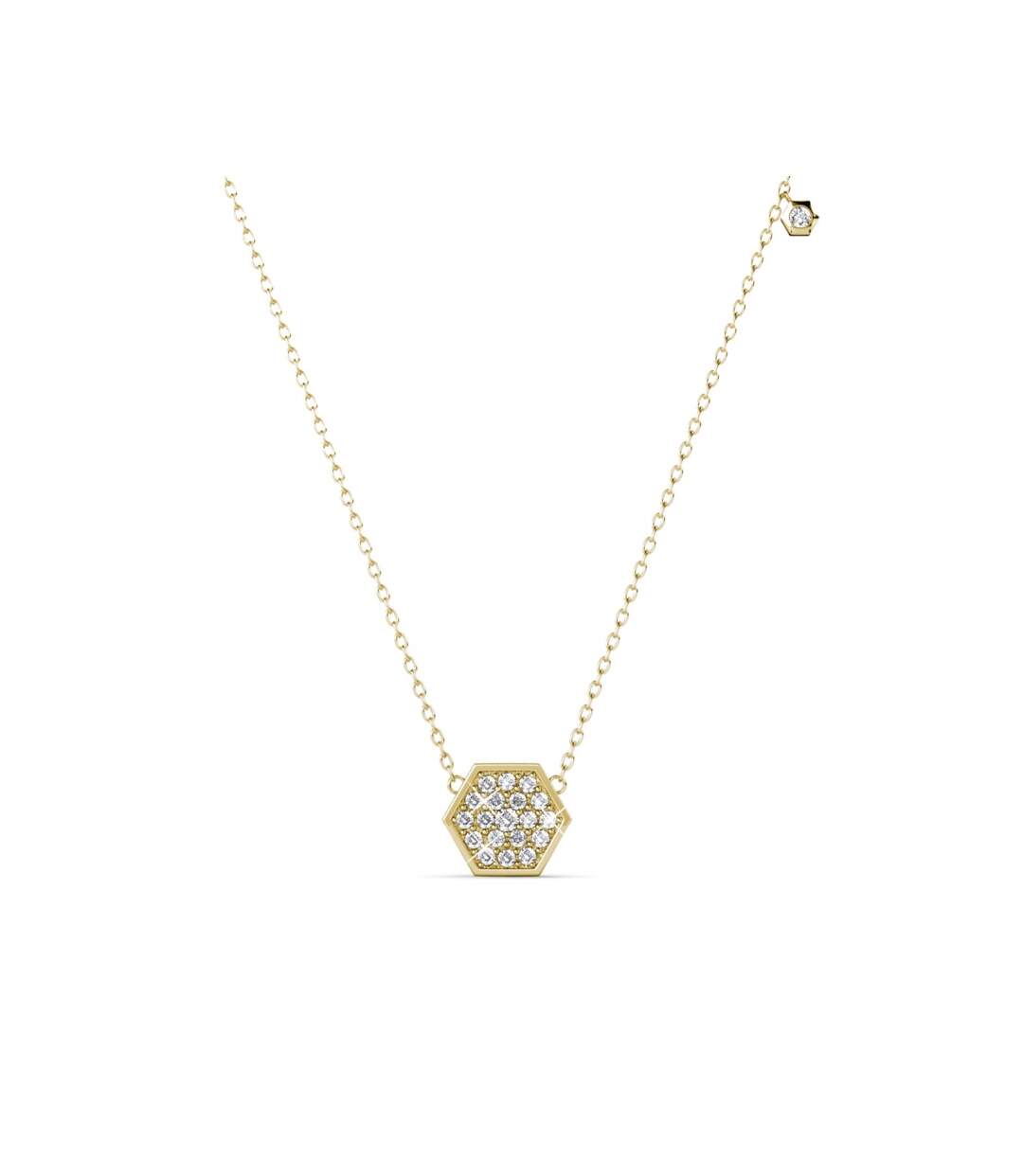 Parure et Coffret Hexagon, Zircon Blanc