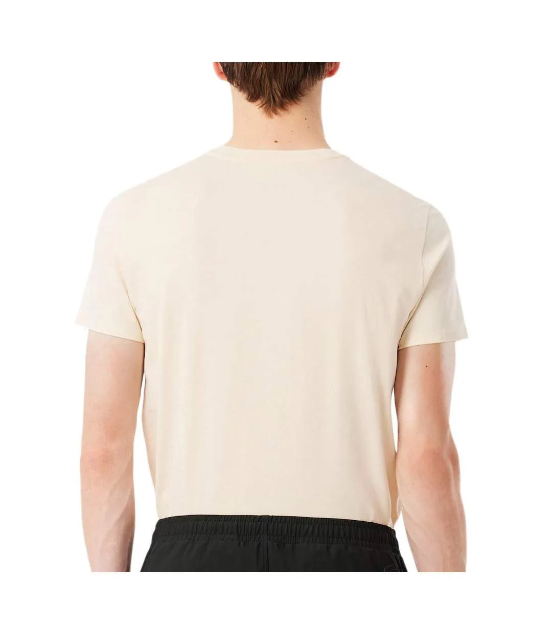 T-Shirt jaune pale homme lacoste pima-2