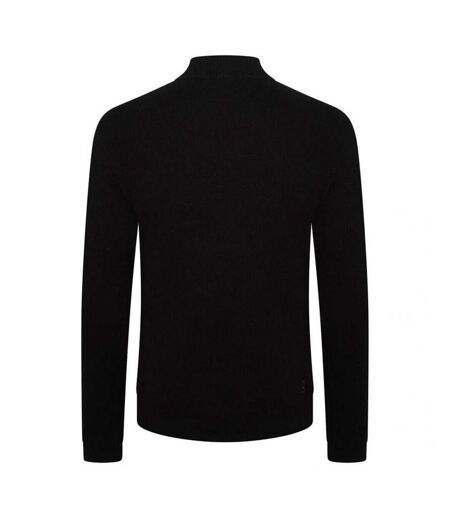 Dare 2B Mens Dutiful II Stripe Half Zip Sweatshirt (Black)