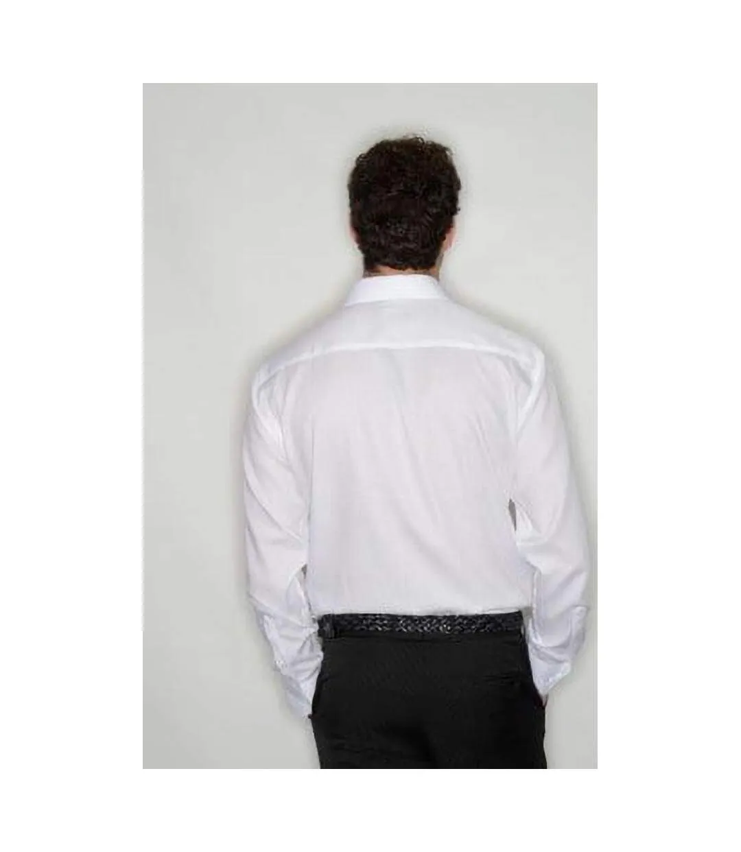 Chemise À Manches Longues Sans Repassage Homme Blanc Russell-3