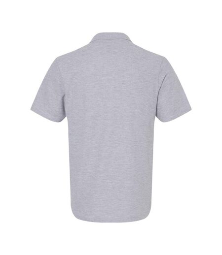 Polo Softstyle Adulte Gris Clair Chiné Gildan