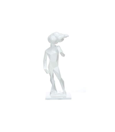 Statue Design Sculpture Kenya 56cm Blanc