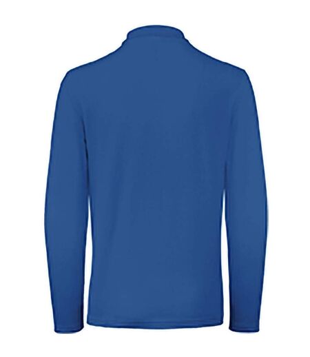 Polo Manches Longues Id.001 Homme Bleu Roi B&C