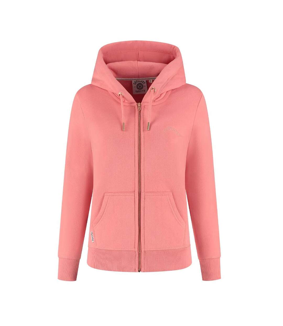 Sweat zippé rose femme superdry essential-1