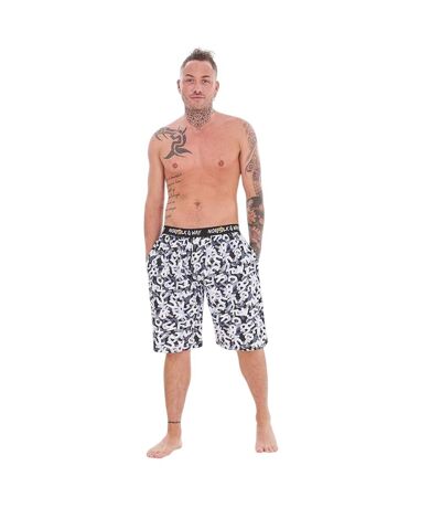 Shorts De Détente Homme Blanc Rouge Norfolk Industries