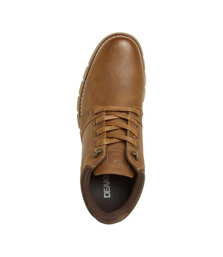 Mens Leather Lace Up Ankle Boots Tan Nicholas Deakins