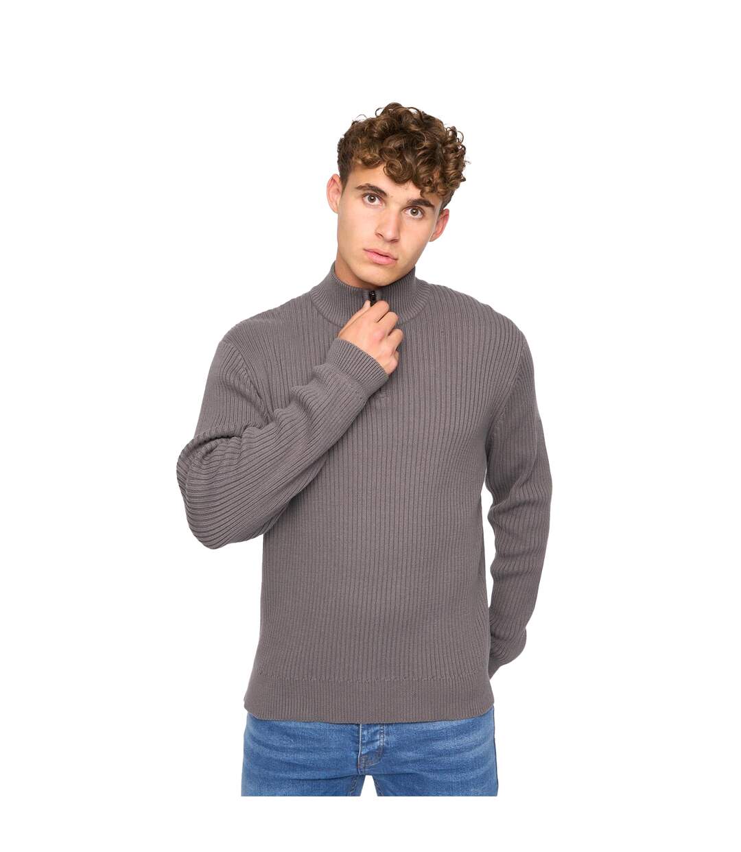 Pull havaline homme gris anthracite Crosshatch