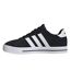Mens Daily 4.0 Leather Flat Trainers Black Adidas-3