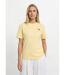 T-shirt col rond, motif c¿ur tissu évidé-1