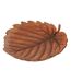 Coupelle Déco Feuille Plate 30cm Orange Foncé-1