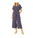 Womens/ladies Crane Jumpsuit Navy Yumi-3