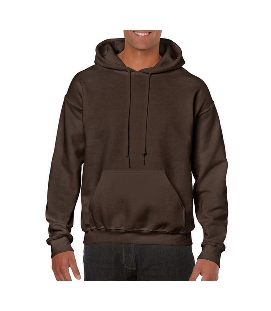 Sweatshirt à capuche unisexe marron foncé Gildan