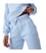 Womens/ladies Cotton Blend Adjustable Waist Classic Joggers Blue Marl USA-4