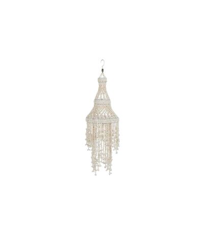 Suspension Déco Château Coquillage 70cm Blanc