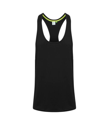 Mens Muscle Vest Top Black Tombo