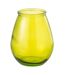 Vase Déco en Verre Stripe 23cm Jaune-1