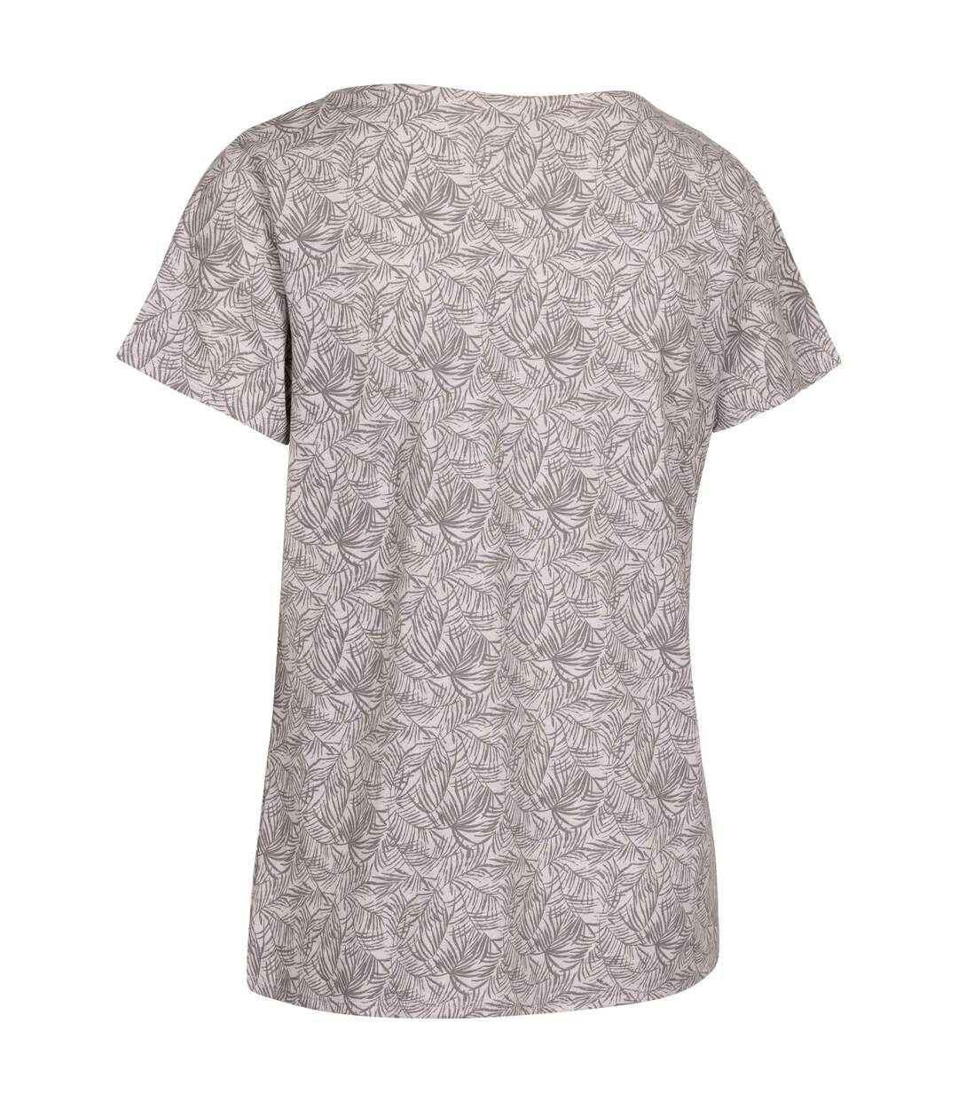 Haut Motif/style Feuille De Palmier Simona Femme Gris Chiné Trespass-2