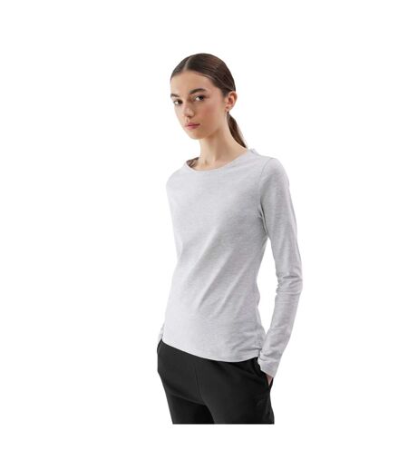 T-shirt Manches Longues F218 Femme Gris Argenté 4F