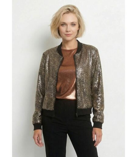 Veste style bomber imprimé métallisé
