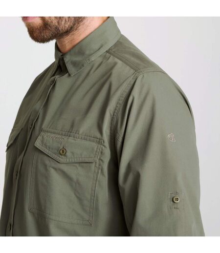 Mens Expert Kiwi Long-sleeved Shirt Cedar Green Craghoppers