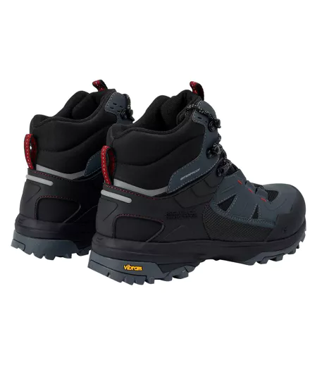Chaussures De Marche Regen Homme Gris Foncé Rouge Regatta