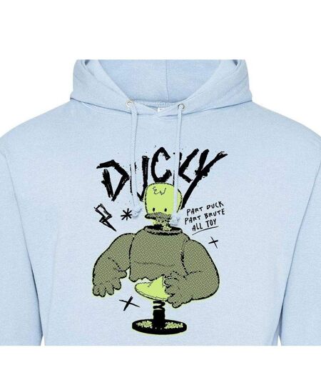Mens Ducky Cotton Blend Hoodie Light Blue Toy Story 4