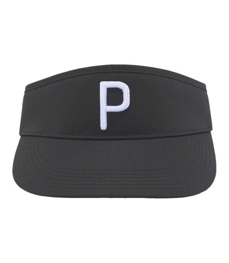 Embroidered Logo Golf Visor Black White Puma