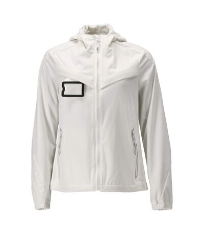 Womens/ladies Customised Stretch Hooded Jacket White Mascot