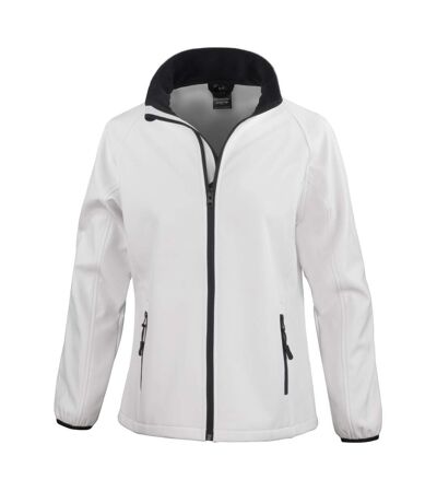 Veste softshell femme blanc/noir Result