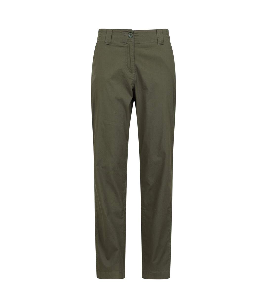 Womens/ladies coastal stretch regular trousers khaki green Mountain Warehouse-1