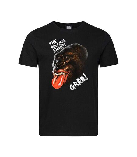 T-shirt Motif/style The Rolling Stones Grrr Adulte Noir Amplified
