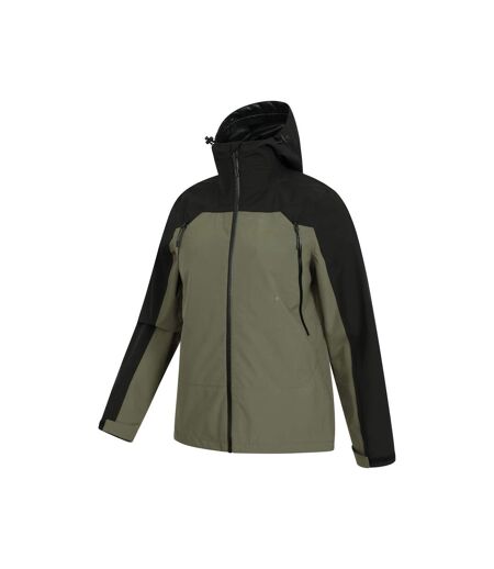 Mens 3 Layer Waterproof Jacket Khaki Green Mountain Warehouse