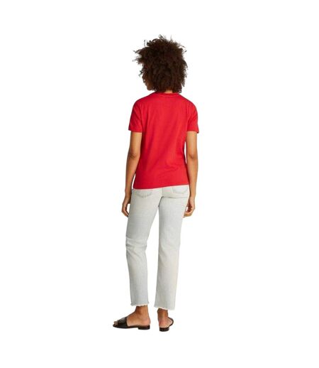 T-shirt Motif/style Logo Rogné Femme Rouge Primaire Tommy Hilfiger