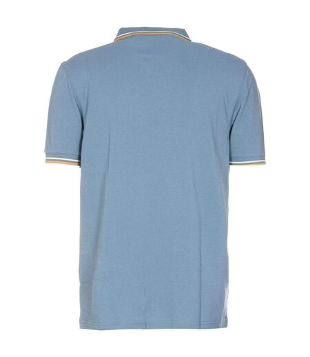 Polo Motif/style Col À Double Rayure Homme Vert Menthe Vert Menthe Fred Perry
