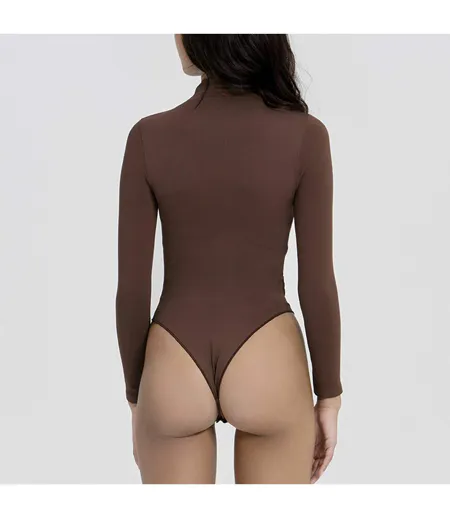 Ruey - Body col roulé femme Essentials sculptant recyclé stretch