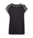 T-shirt Manches Raglan Motif/style Contrasté Femme Noir Noir Gris Gris Clair Urban Classics-1