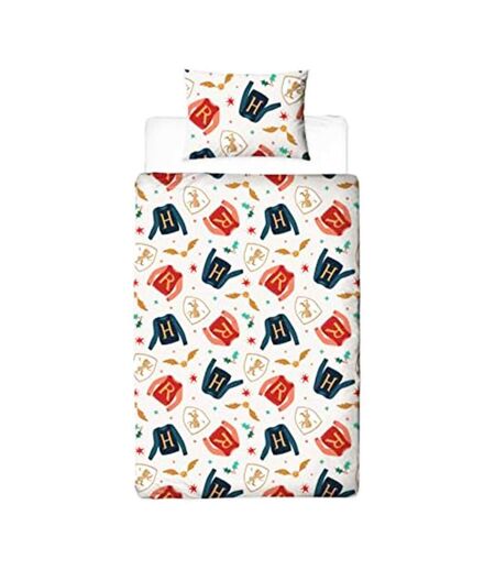 Reversible Christmas Duvet Set Red White Blue Blue Harry Potter